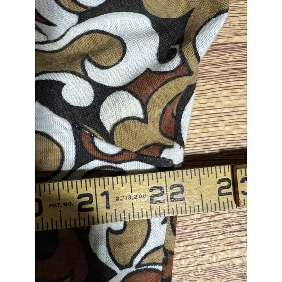Vtg Contour Knit National Shirt Shops Brown and Black Paisley Shirt Women's L - Picture 10 of 16